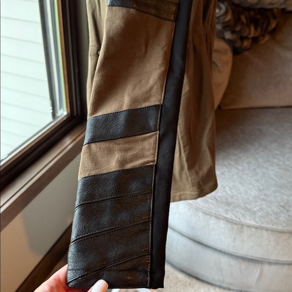 Blanc Noir Army Green and Black Jacket - Picture 3 of 8